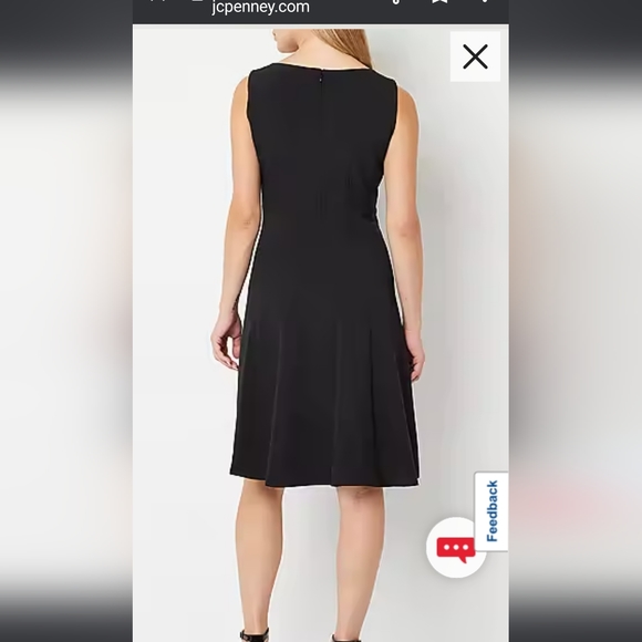 Black Label by Evan-Picone Sleeveless Fit + Flare Dress size 12 - Picture 2 of 7